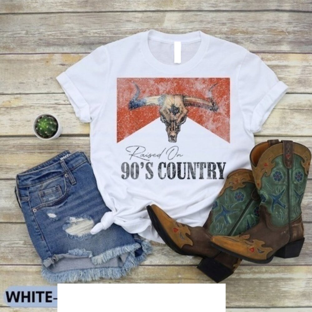 Raised On 90S Country Tshirt Country Music Tour Shirt Gift For Fan - Picture 1 of 4